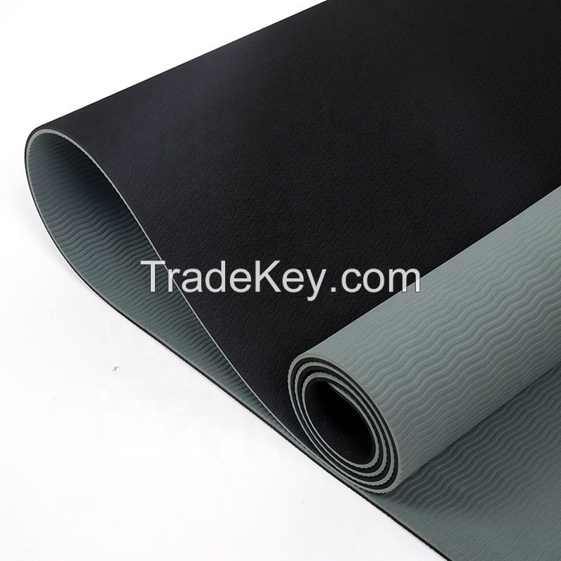 Custom Print Wholesale Eco Friendly Personalized Logo Recycled TPE Yoga Mat with Logo