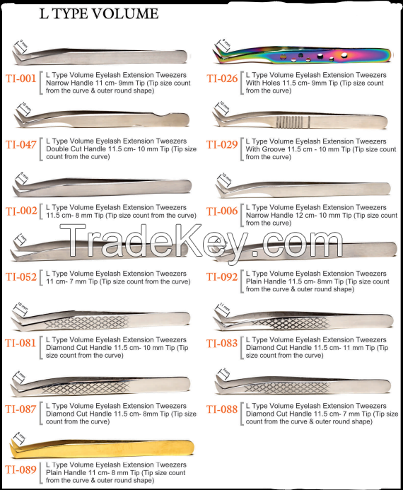 L Type Volume Eyelash Tweezers