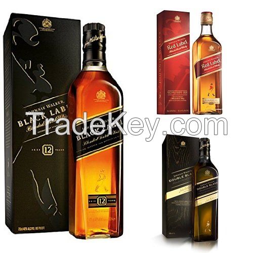 Quality and Sell Bundle: Johnnie Walker Red, Black and Double Black Label Blended Scotch 70cl