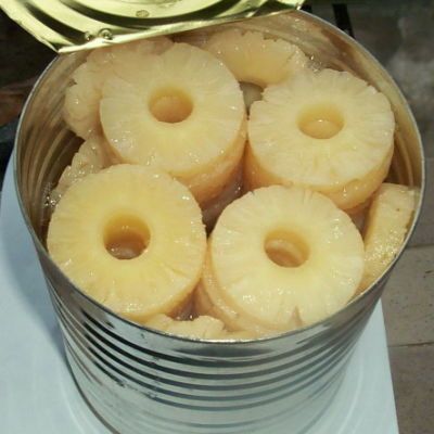 Quality and Sell Cane pineapples pieces in light syrup