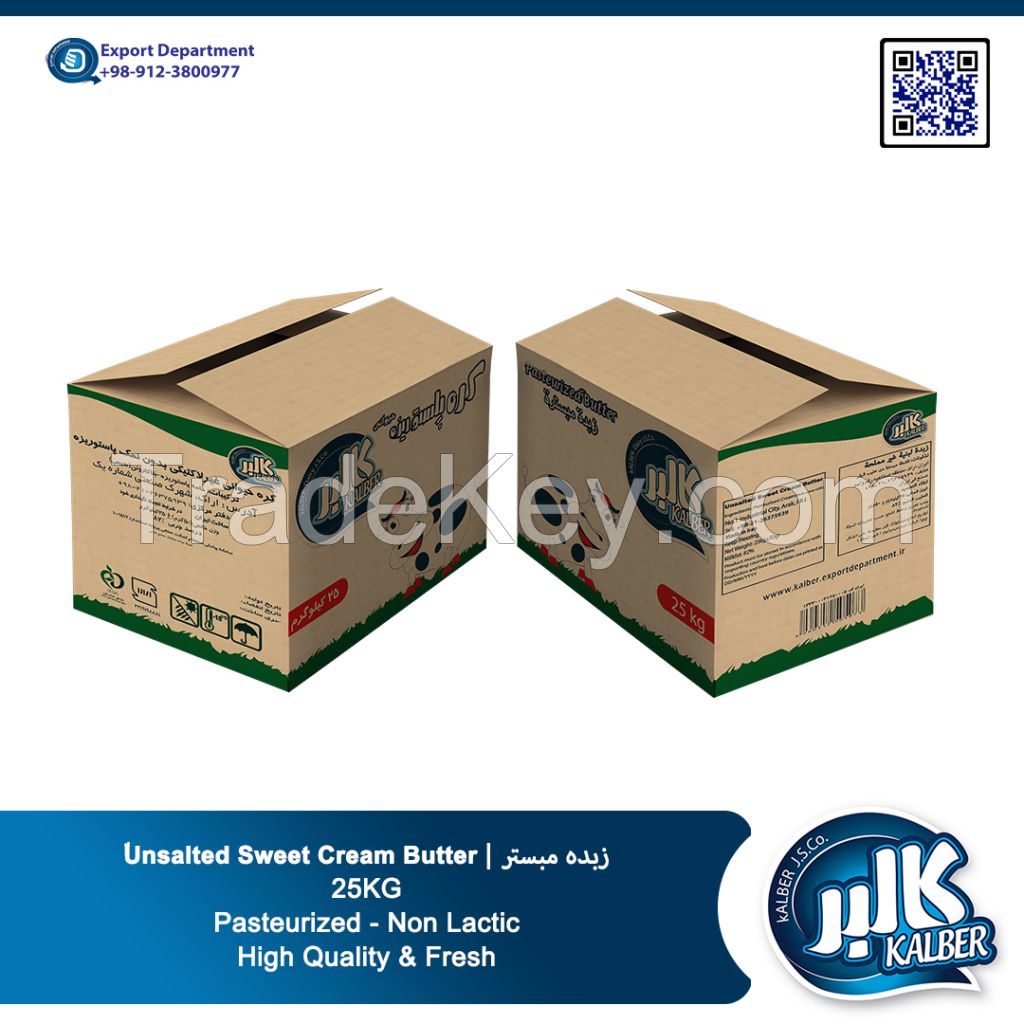 Kalber Unsalted Sweet Cream Butter 25KG