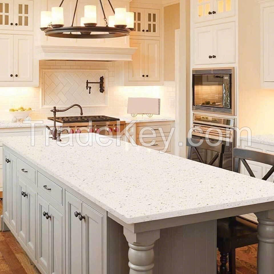 Quartz Slab Artificial stone Quartz Stone Kitchen Countertop EWH9501 Countertop Kitchen island Vanity Tabletop Sintered stone slabs Viet Nam