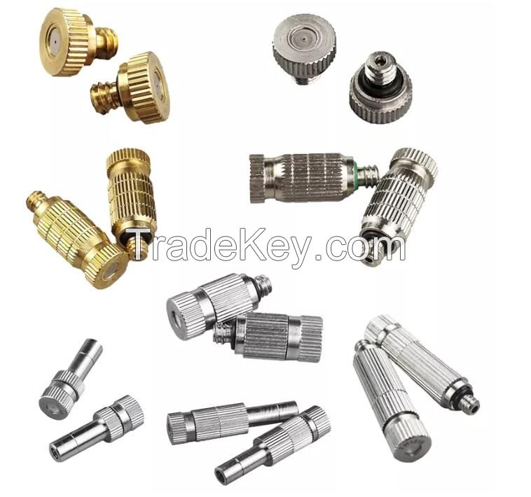 High Pressure 3/16â² â² Threaded T Connectors Misting Nozzles for Outdoor Cooling System