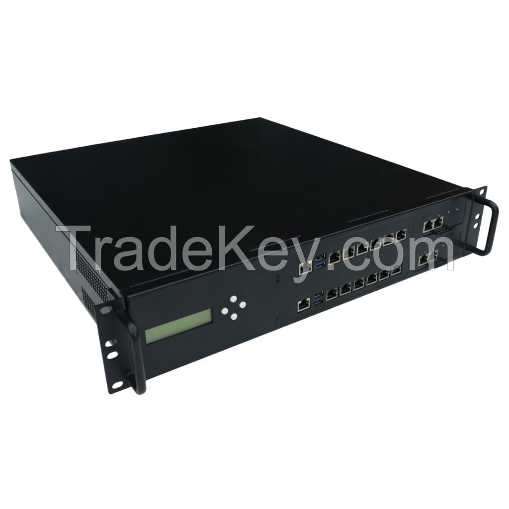 Industrial PC 2U Rack Firewall Intel J1900/J6412 Desktop CPU Business Network Router Computer IPC