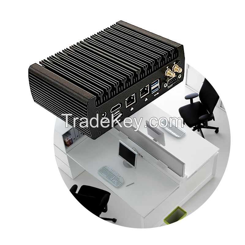 Fanless Gaming Computer Win11 Lake Dual Wifi 12V~19V 4Gb/128Gb Pro Metal Industrial Mini Pc