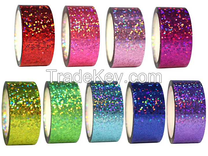 Gymnastic Hula Hoop Used Shimmer Holographic Tape