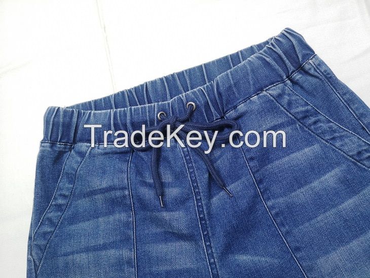 Fashionable long inseam Tall Women Jeans High Waist Solid Color Stacked Jeans Ruched Pants Pleated Leg Ladies Denim