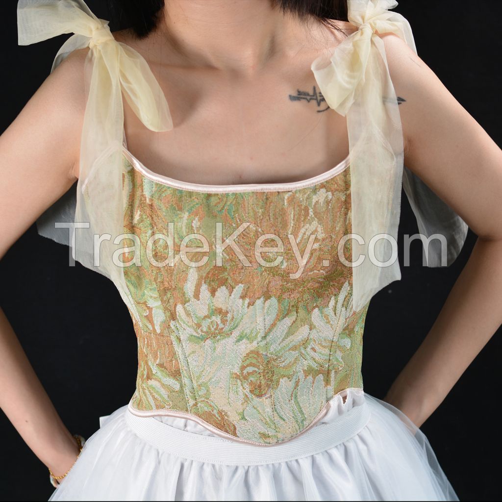 Vintage Overbust Corset Crop