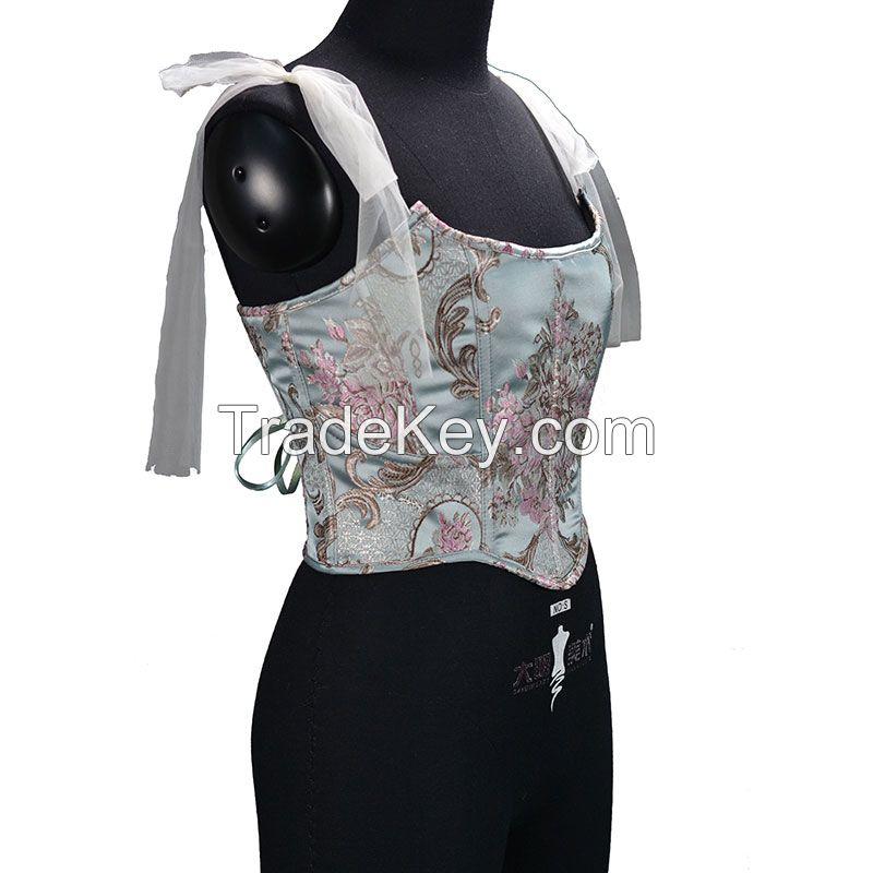 Embroidery Corset Strap Vest Top