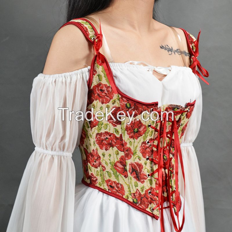 Square Neck Strap Summer Crop Top Floral Embroidery Corset Women Casual Basic Vest Cami Sexy Backless Tank Top