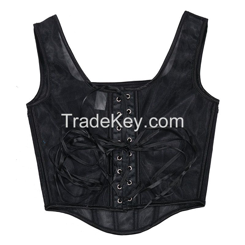 Mesh Coreset Top Black 