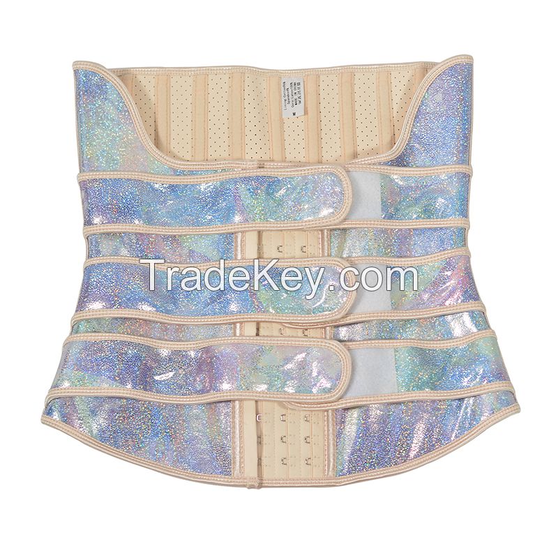 Fashion Fish Mermaid Style Latex Waist Trainer Corset Belly Slim Belt Body Shaper Modeling Strap Steel Boned Waist Cincher