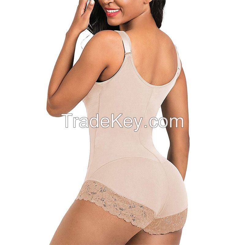 Shapewear for Women Tummy Control Fajas Colombians Body Shaper Zipper Open Bust Bodysuit
