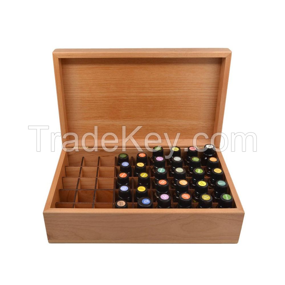 Logo Engraved Wooden Essential Oil Box Natural Maple Wood Display Box For Essential Oil