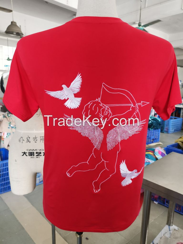 custom print embroidery t-shirts