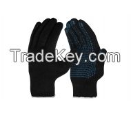 Class 10 gloves (6 threads) black with PVC