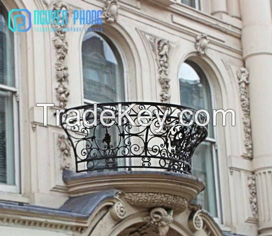 High-end wrought iron balcony railings