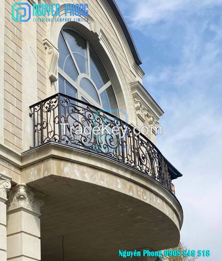 High-end wrought iron balcony railings