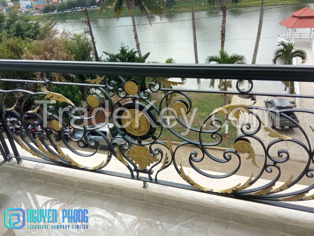 High-end wrought iron balcony railings