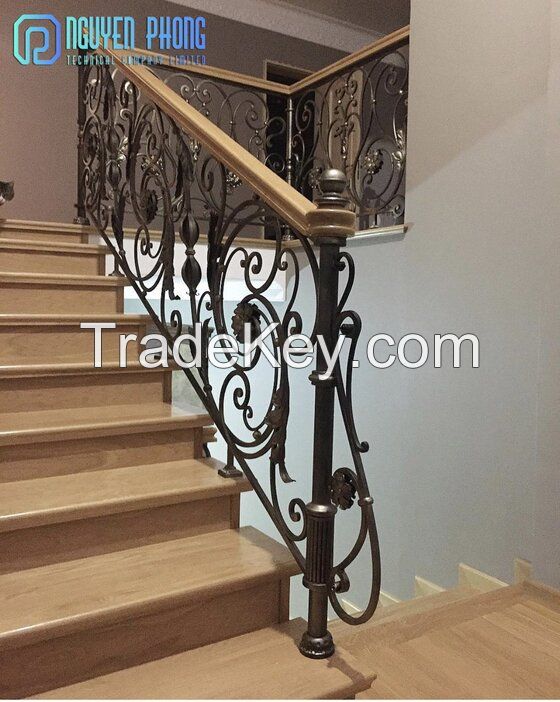 Classic wrought iron stair railings, interior railings