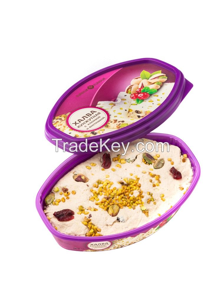 Sesame halva with cranberries and pistachios (280g)