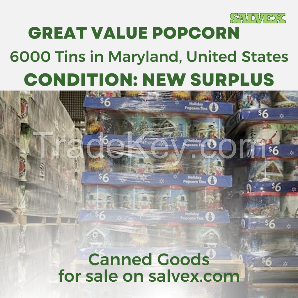 Great Value Popcorn (6,000 Tins) 