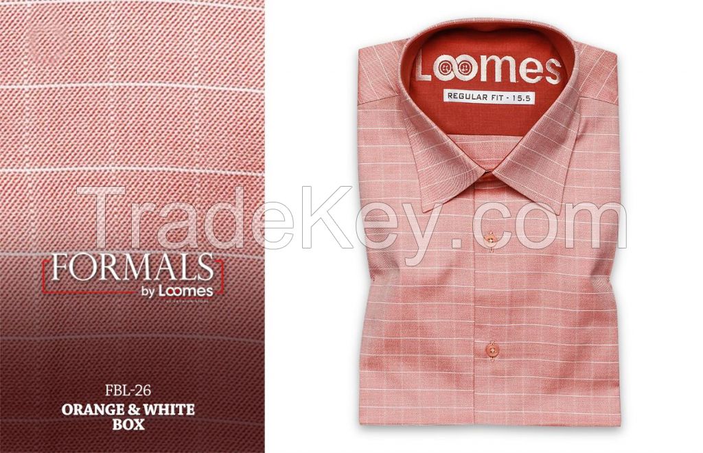 ORANGE & WHITE BOX - FORMAL SHIRT - FBL 26