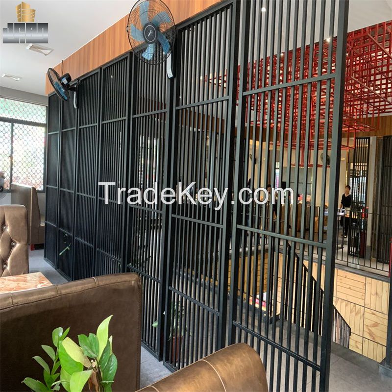Customzied High Quality Villa Innerdecoration Black Mirror Metal Welding Stainless Steel Room Partitions  
