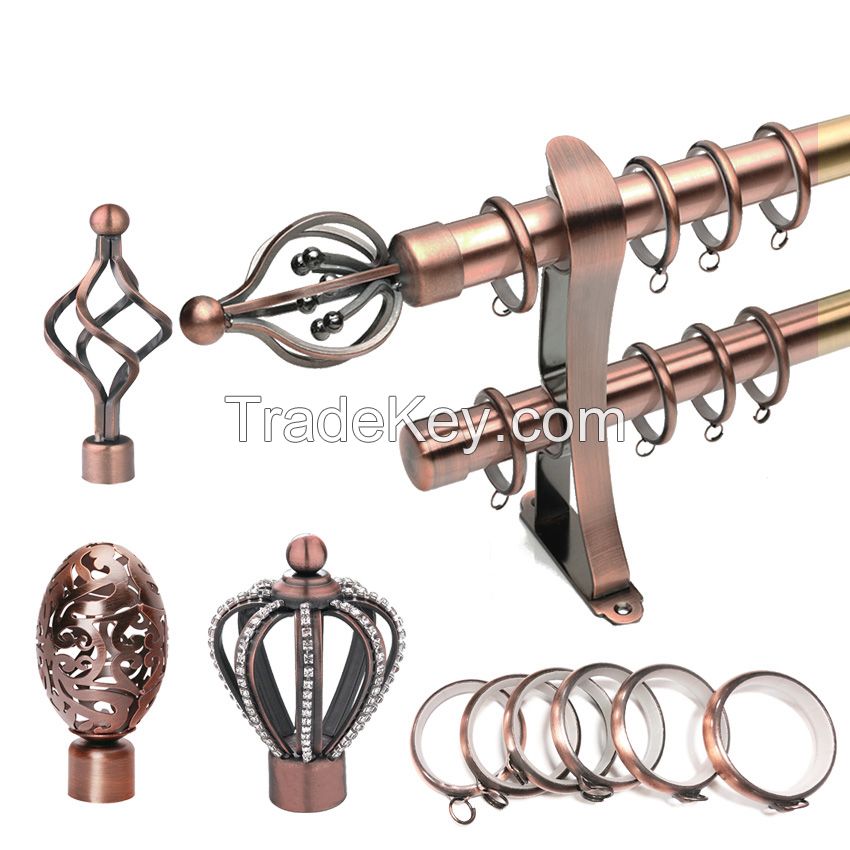 Wholesale production accessories Metal curtain rods 6m Diameter 28mm Wall thickness 0.5mm iron curtain poles