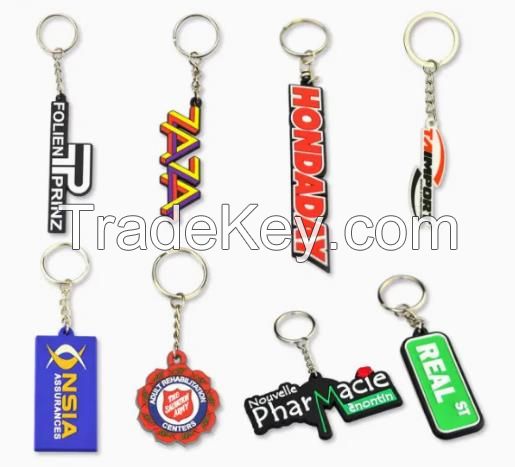 Free Design Rubber Keychain Personalized Custom 2/3D Soft PVC Branded Keychain Keychain Rubber Holder