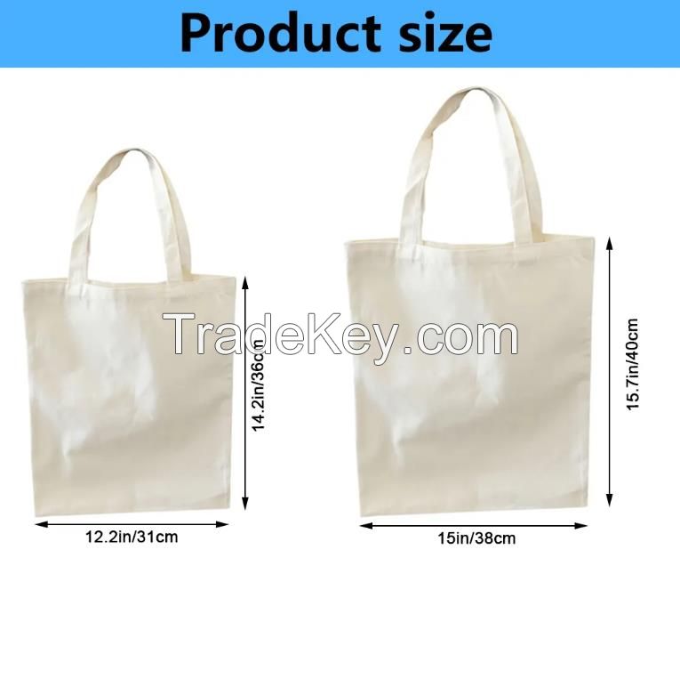 tote bags with custom printed logo plain Custom Sublimation blanks White polyester tote bag canvas tote bag customize