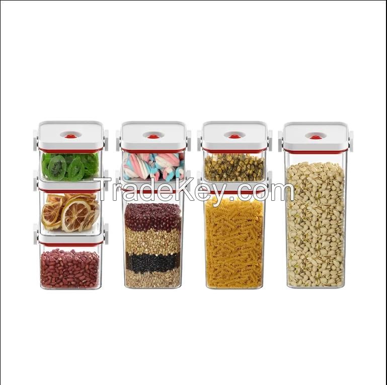 Airtight Food Storage Containers With Lids For Kitchen Pantry Organization Stackable Cereal Snacks Flour Sugar Coffee Spaghetti