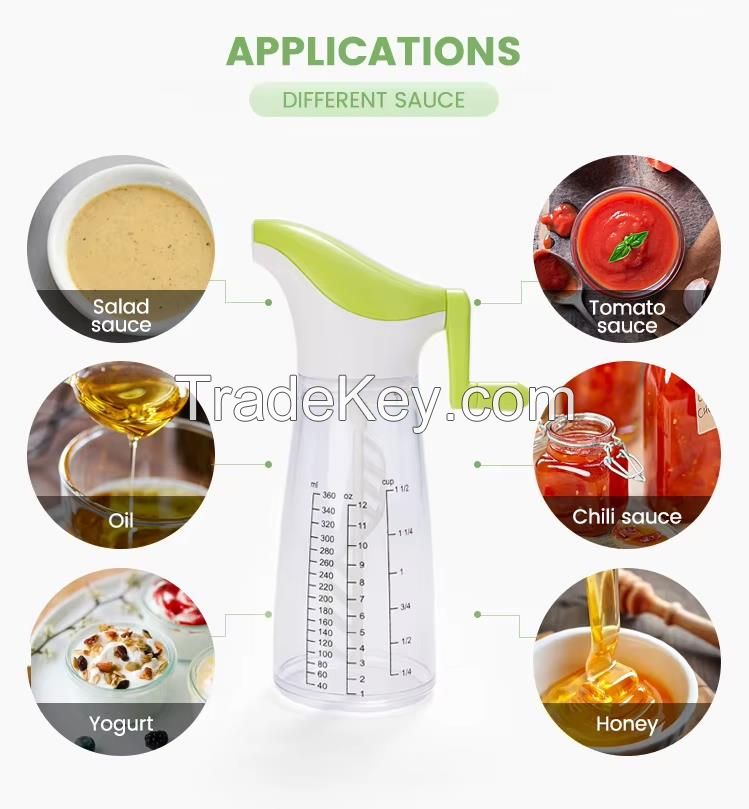 mom Plastic 360ml Mixer Bottle Salad Dressing Shaker