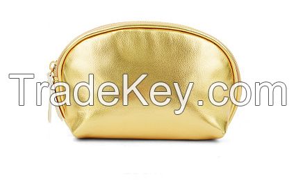 Glossy Pu Golden Makeup Bags