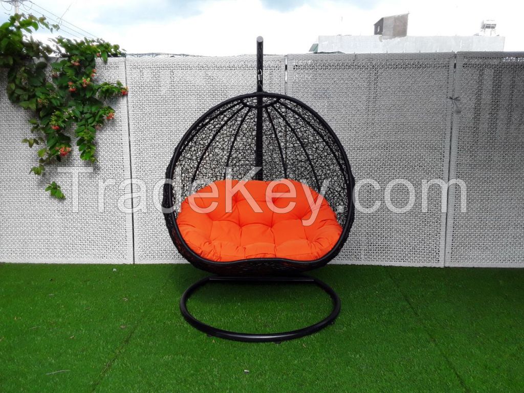 Poly rattan ourdoor furniture swing chair