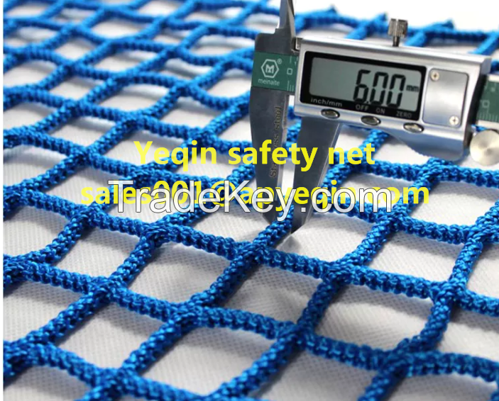 High quality polyester material knotless/ knitted fall protection sports safety net