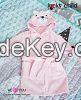 Bath Robe Happy Bathtime Kittie pink