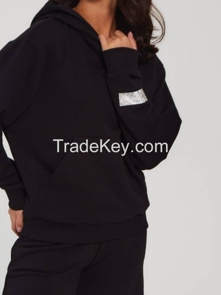 DELMA Women's hoodie black