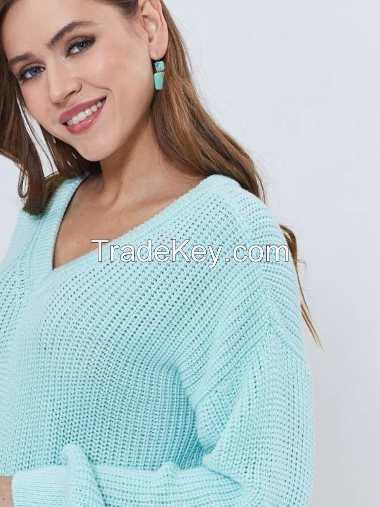 DELMA Women's sweater mint green