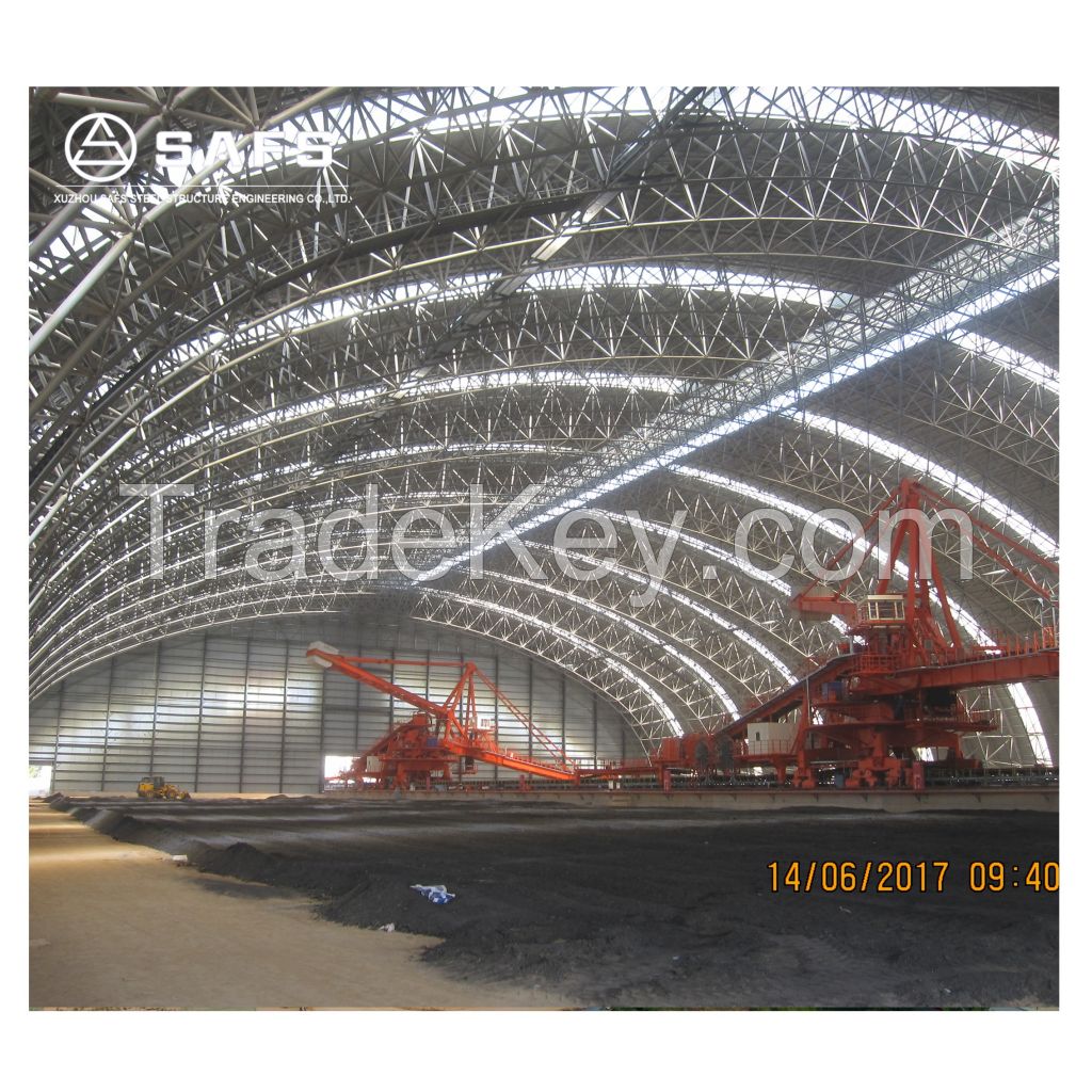 Large Span Steel Spaceframe Arch Coal Storage