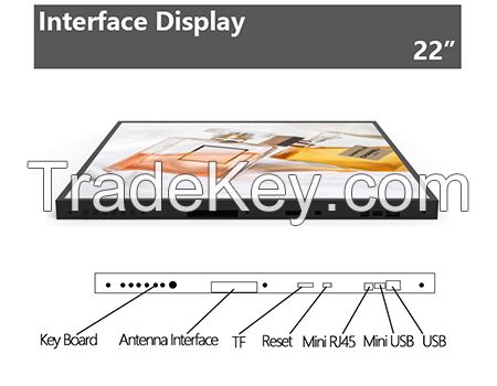 22 inch Indoor Square LCD Display LCD display screen wall mount advertise lcd for advertising