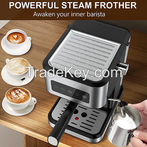 PSCM5300 capsule + coffee powder + milk foam 3 in 1 coffee maker.  20Bar extraction French drip / latte etc. Italian espresso, 1 cup / 2 cups, 1350W, steam type, powder hammer 51mm