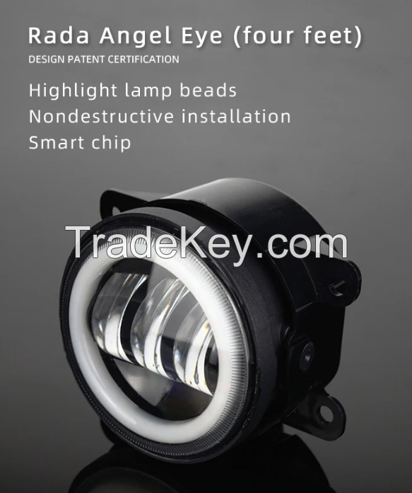 PSW0035b. LADA road car 30 Wled fog lamp. Triangle daytime turn signal warm white fog lamp LED headlights 93mm tractor engineering vehicle motorcycle modified steering auxiliary side light