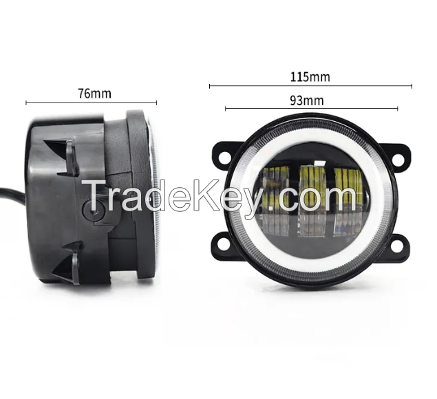 PSW0035b. LADA road car 30 Wled fog lamp. Triangle daytime turn signal warm white fog lamp LED headlights 93mm tractor engineering vehicle motorcycle modified steering auxiliary side light