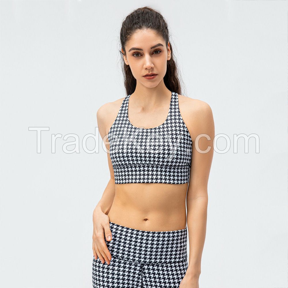 Top selling women back cross strappy yoga sport bra yoga suit legging sets fitness women's sportswear