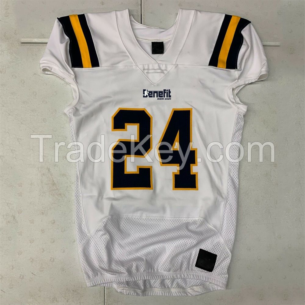 New Custom Design Football Uniform Set Sports Suit Men Sublimation Breathable American Football Clothing