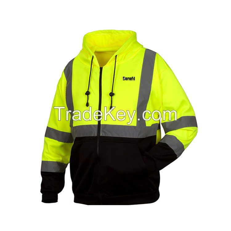 Winter Bomber Security Waterproof Work Road Traffic Hi Vis Airport Bottom High Visibility Reflect