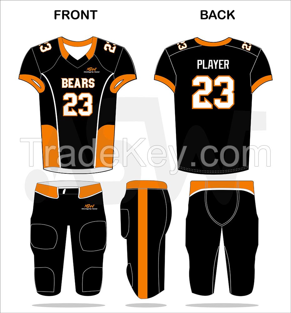 2022 latest design best quality custom sublimation american football jerseys uniform 