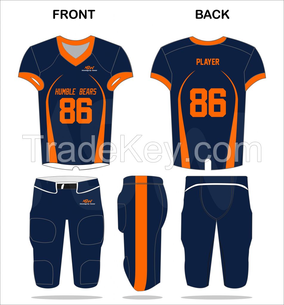 Jersey Uniform American Football Uniform Latest American Football Jerseys With Shorts For Sale Made In Pakistan