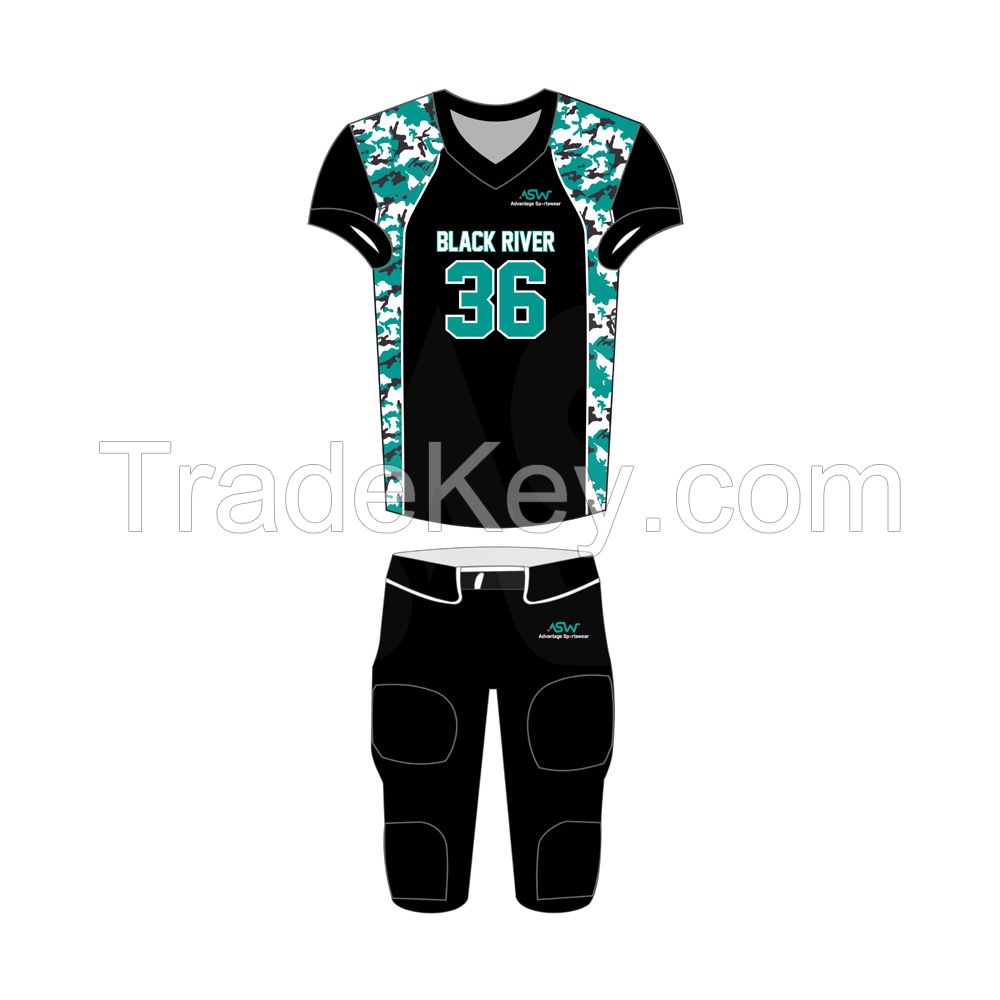 Jersey Uniform American Football Uniform Latest American Football Jerseys With Shorts For Sale Made In Pakistan